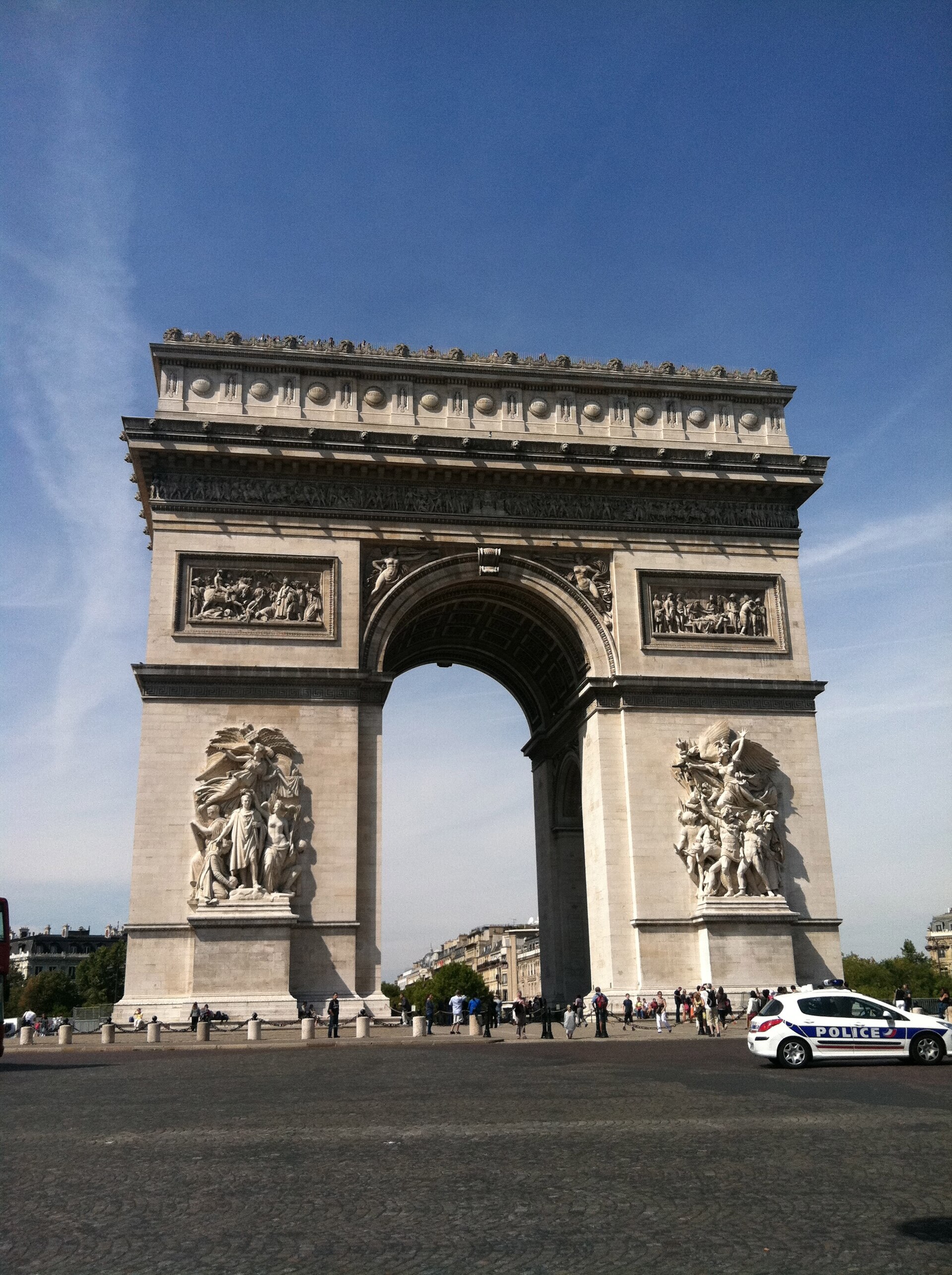 Arc de Triomphe in Paris in daylight