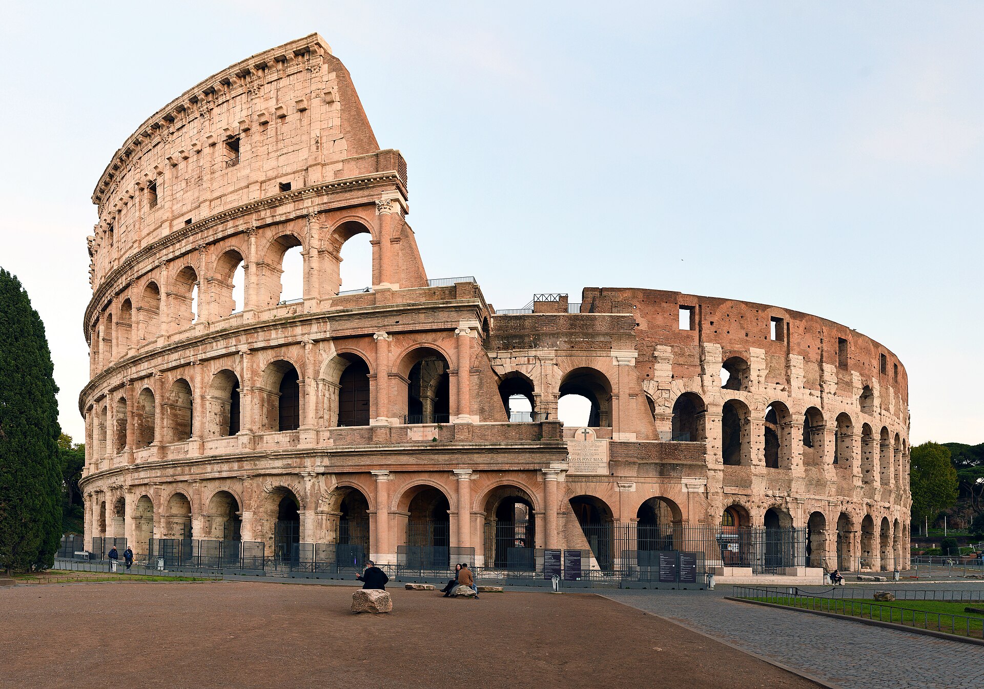 The Colosseum in Rome in daylight
